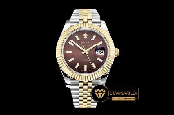 R2DJ0210A - DJ2 41mm Jub Flt YGSS Brown Stk BP A3235 Mod - 11.jpg